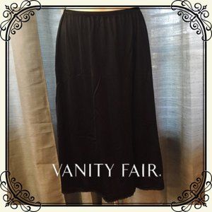 Vanity Fair Black half slip size M, 24" waist
